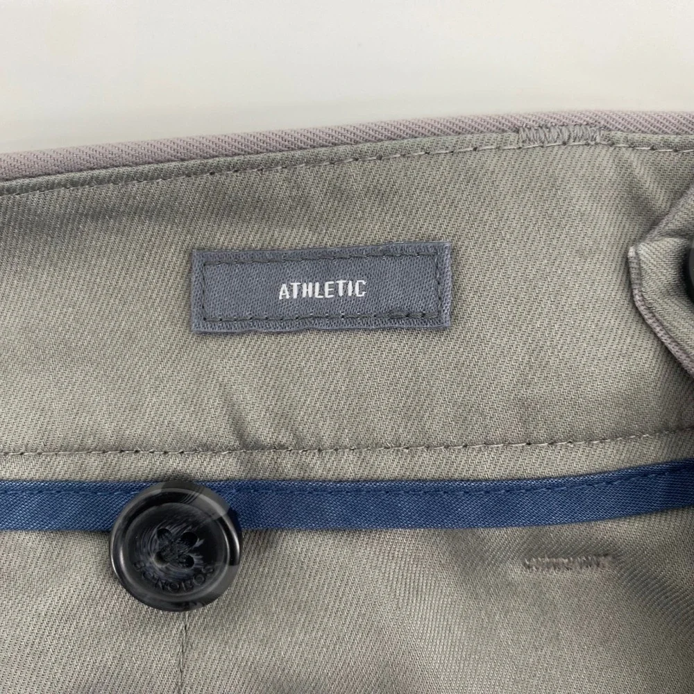 Bonobos Friday Chino Pants Mens 33x30 Grey Athletic Fit Twill Trousers